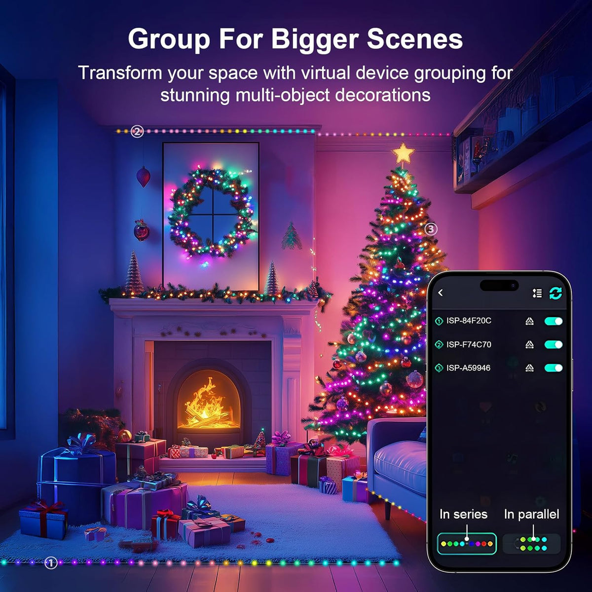 Adecorty Music Sync LED Lights – Unique Housewarming Gift, 16M DIY Colors with Remote