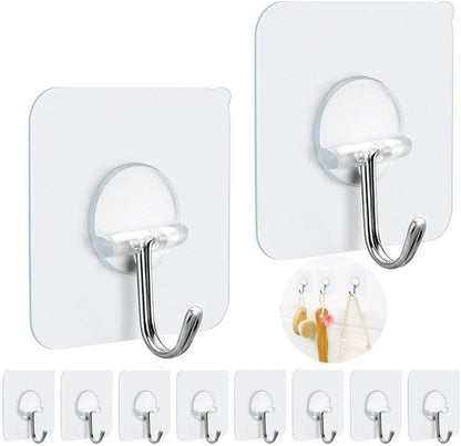 adhesive backing with 15 lb maximum weight capacity per hook