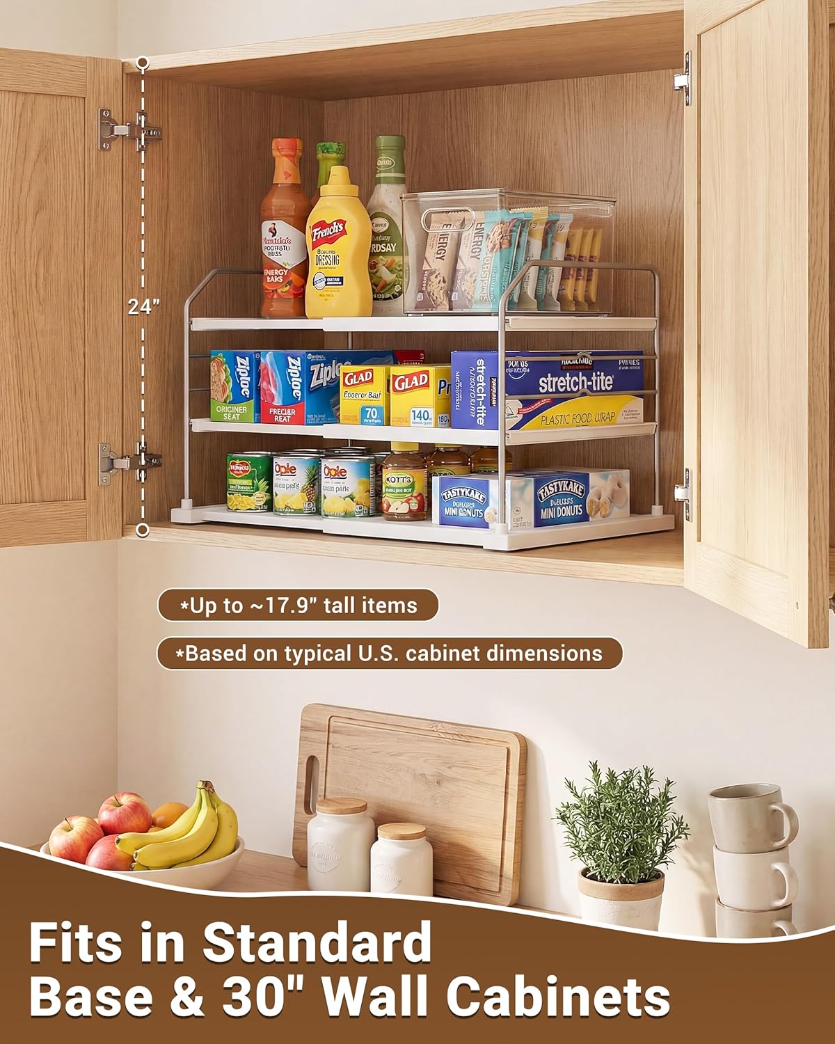 adjustable shelf height positions for customizable spacing