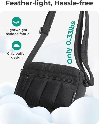 adjustable shoulder strap with smooth zippers and quick-access front pocket