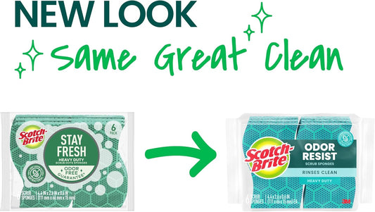 aggressive scrub dots engineered to cut through grease, grime, and stuck-on food fast
