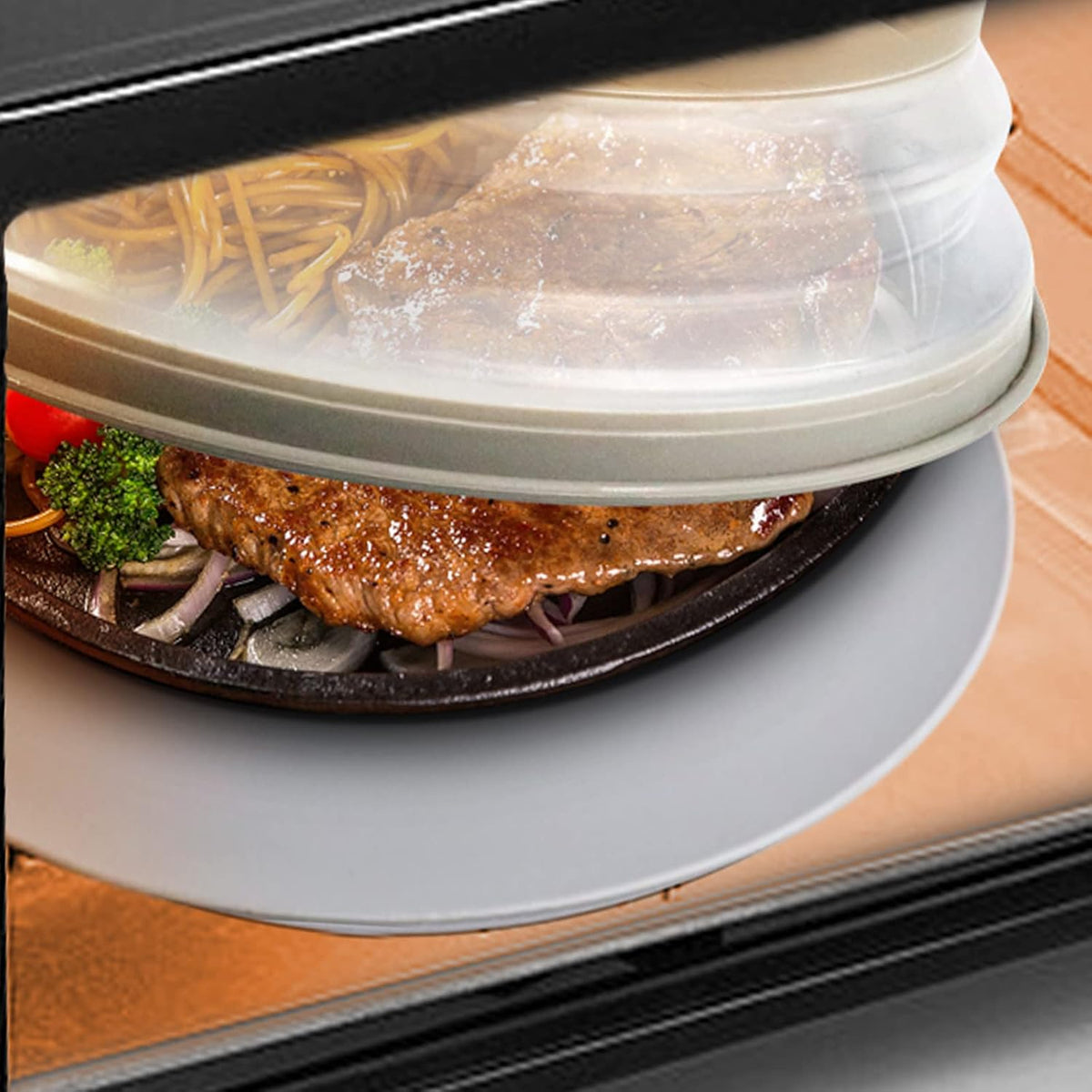 Aidacom 2 in 1 Splatter Cover and Silicone Mat – Single-Solution Microwave Accessory for the Uncluttered Kitchen
