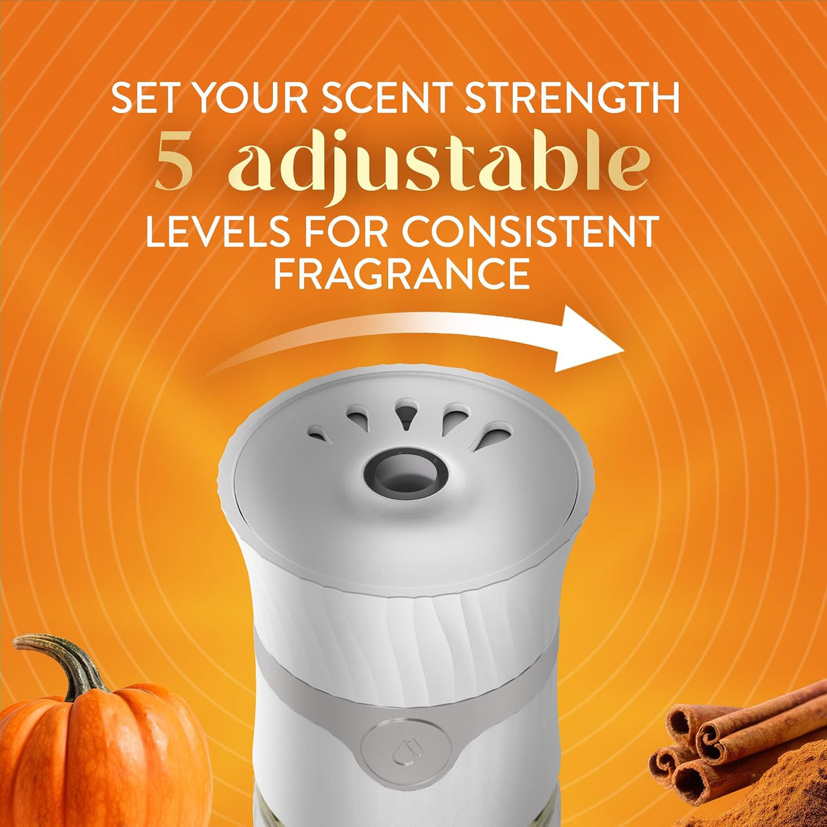 Air Wick Plug Refills Harvest Pumpkin & Spice – Flameless Alternative to Scented Candles, 5ct Essential Oils