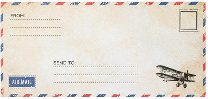 Airmail Letter Set – Writing Desk Paper for Long Distance Communication, 60 Sheet Stationery Pack