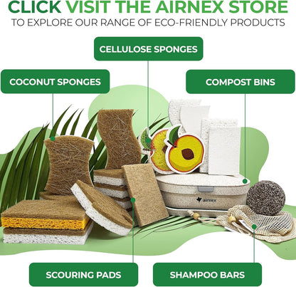 AIRNEX Compact Kitchen Sponge for RV and Campers, Non-Scratch S-Shaped Scrubber
