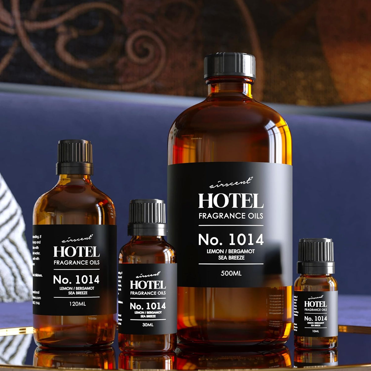 AirScent Hotel Diffuser Oil No. 1014 - Smoke-Free Lemon Bergamot Diffuser Oil for Bedrooms and Nurseries, Pet-Safe Formula