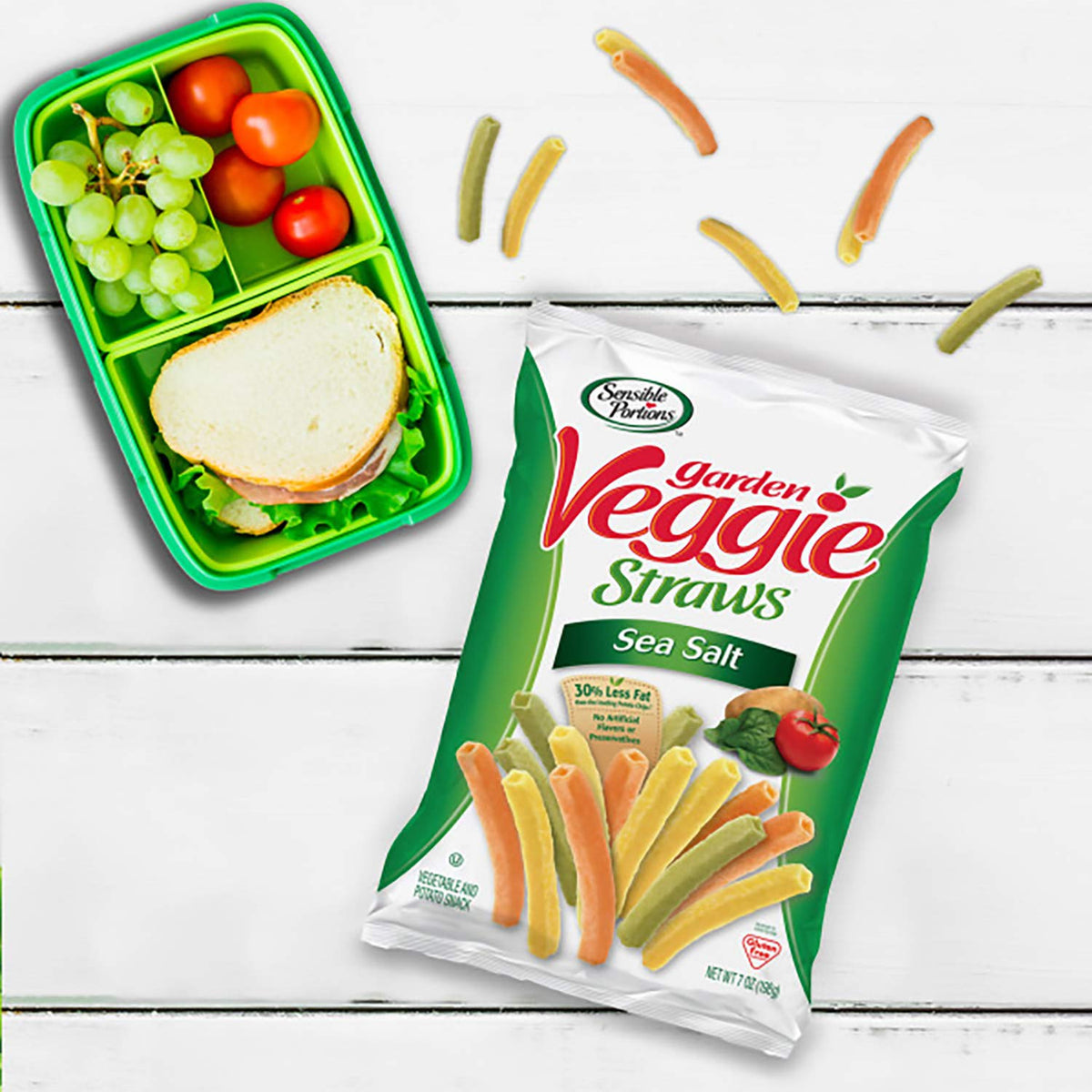 airy, crunchy texture with 38 straws per serving for built-in portion control