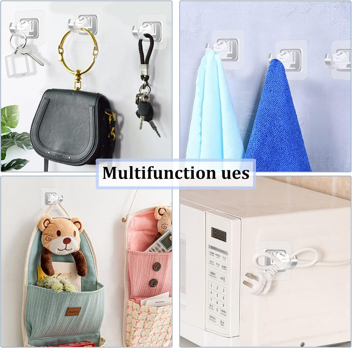 Aizhelu Stick On Curtain Holders – Easy Install Mounts for Productive Work From Home Spaces, 8 Pack