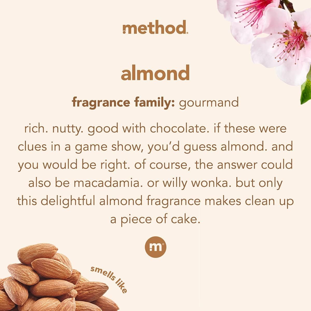 almond fragrance for a nutty, warm cleaning scent