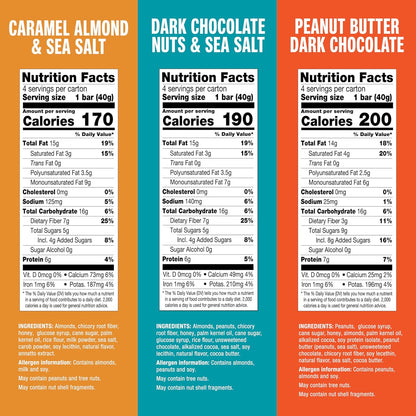 almonds or peanuts listed as the #1 ingredient in every bar