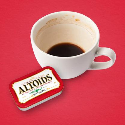ALTOIDS Peppermint Mints – Strong Peppermint Candy Tin for Office Desk Drawer and Meeting Room Fresh Breath