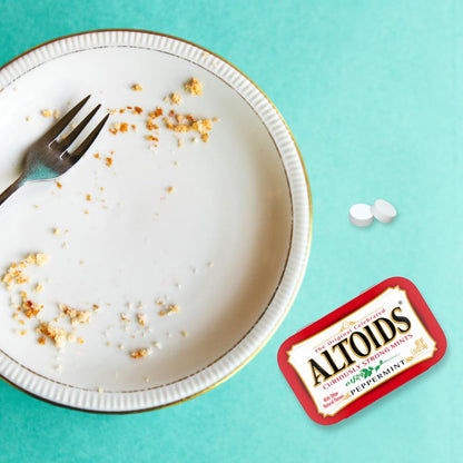 ALTOIDS Peppermint Mints – Strong Peppermint Candy Tin for Office Desk Drawer and Meeting Room Fresh Breath