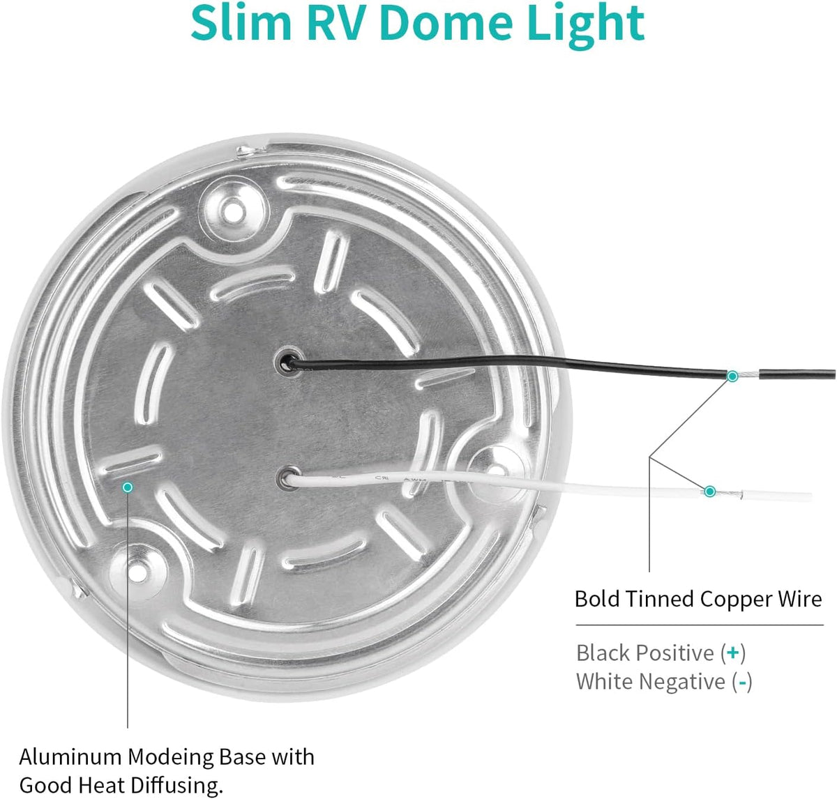 aluminum base for heat dissipation and a-grade plastic housing