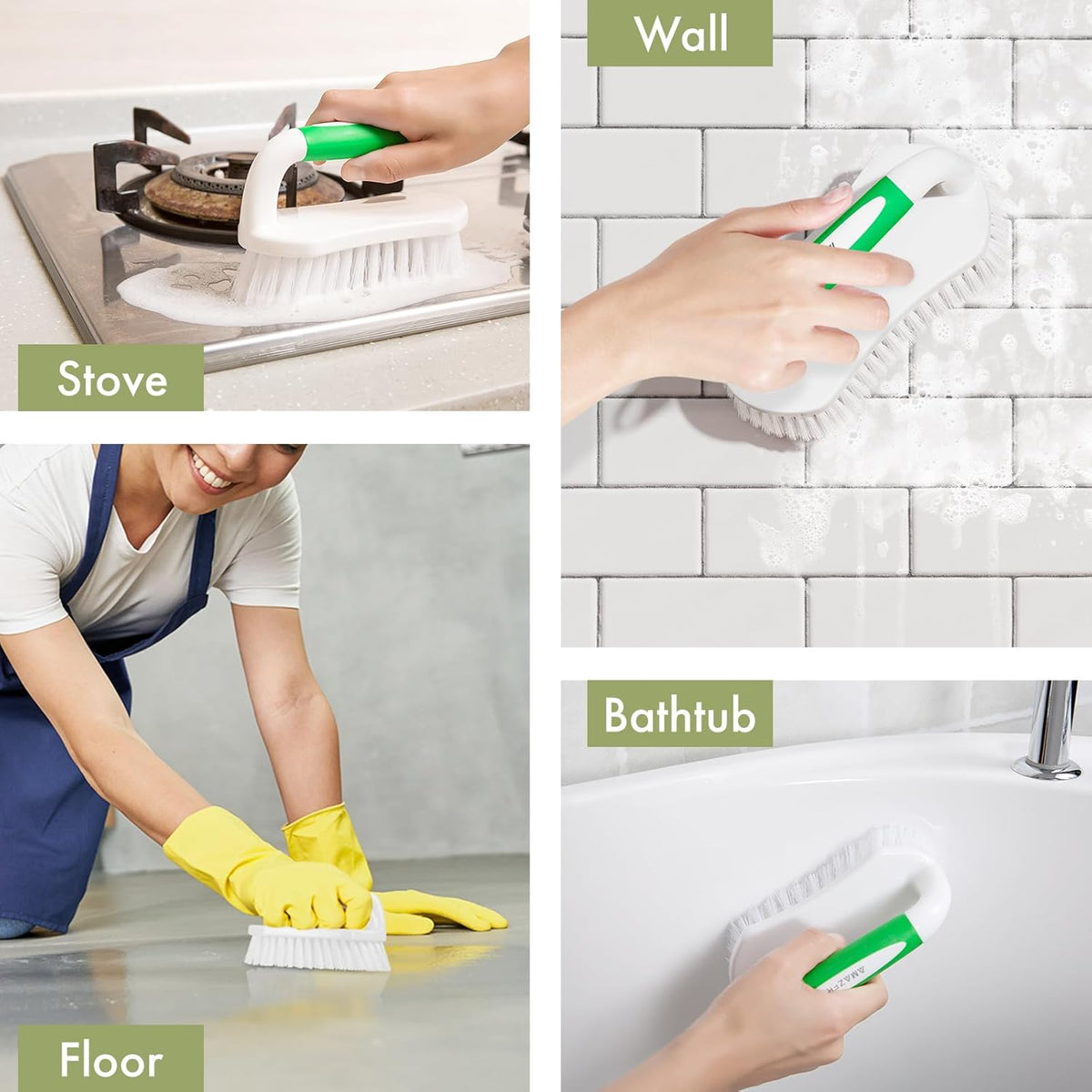Amazer Scrub Brush 2-Pack – Practical Housewarming Gift for New Homeowners and Renters