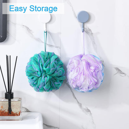 AmazerBath Loofah Sponge Set of 4 – Gentle Exfoliating Body Scrubber for a Calming Nightly Bath Ritual