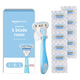 12 Count - 1 Razor, 1 Shower Hanger, 12 Refills