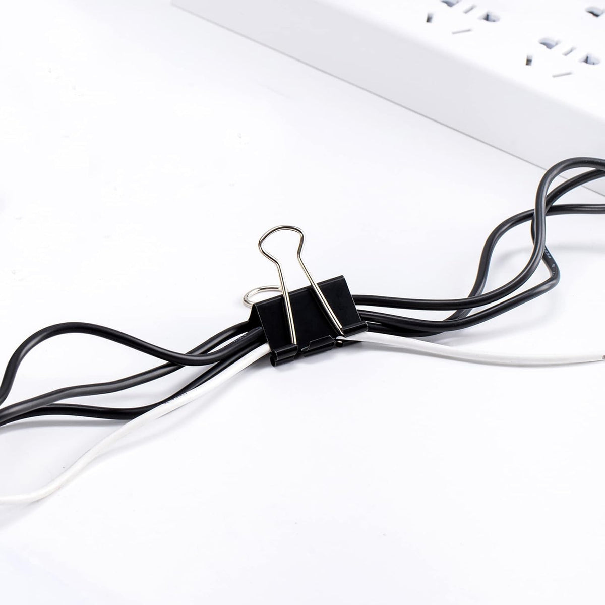 Amazon Basics Compact Binder Clips as Budget-Friendly Gift for Coworkers and Remote Workers, 0.75 Inch Black 144 Count