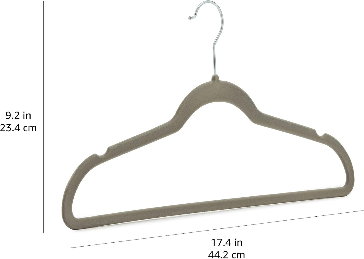 Amazon Basics Velvet Suit Hangers – Coordinated Closet Decor for Walk-In Wardrobes, Rose Gold and Navy Finishes
