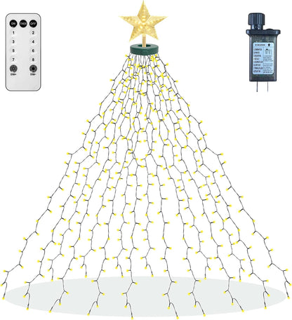 aneeway 410 LED Star Tree Lights – Thoughtful Housewarming Gift for New Homeowners with 8 Modes and Remote