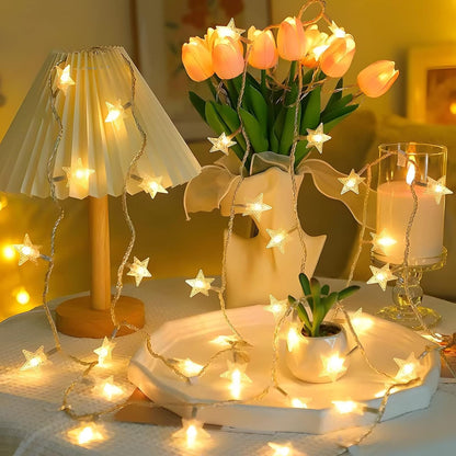 ANJAYLIA Star String Lights – Thoughtful Birthday Gift for Mom, Cozy Bedroom LED Decor