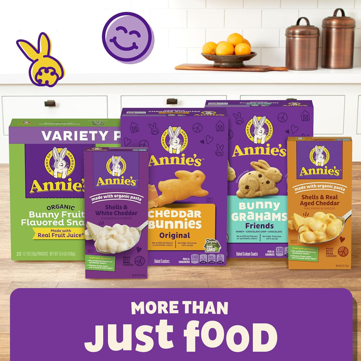 Annie's Homegrown Bunny Grahams – Short Ingredient Snack for Less-is-More Family Kitchens
