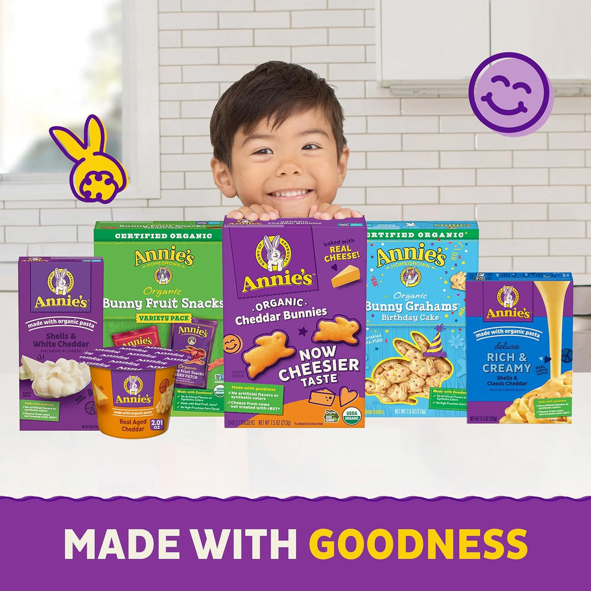 Annie's Organic Bunny Fruit Snacks – Better-For-You Wellness Snack for Mindful Parents, 22 ct Box