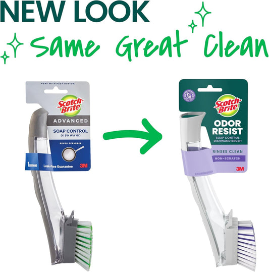 antimicrobial-treated, odor-resistant dual bristle scrubber head