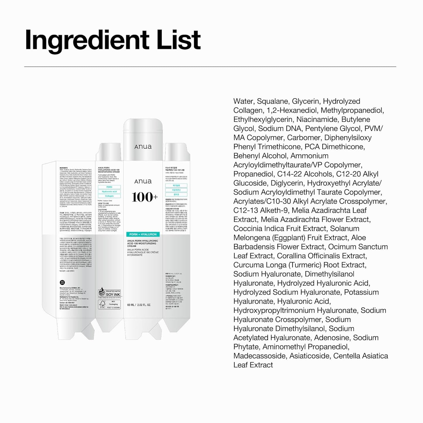 Anua PDRN Hyaluronic Acid 100 Moisturizing Cream – Self-Care Nightstand Essential for Mindful PM Hydration