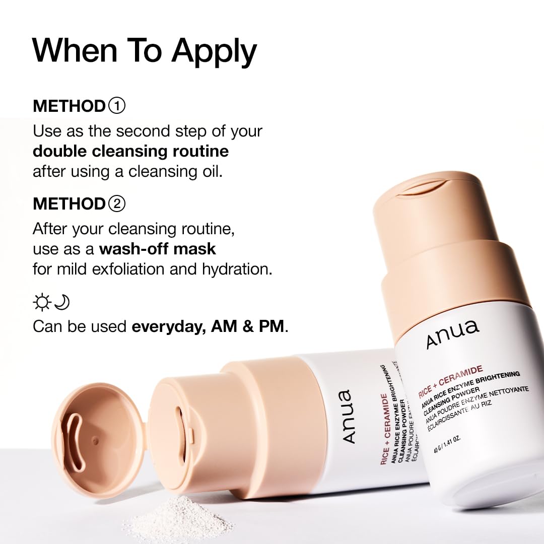 ANUA Rice Enzyme Brightening Cleansing Powder – Thoughtful Birthday Gift for Her with K-Beauty Glow Appeal