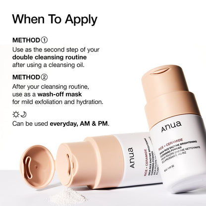 ANUA Rice Enzyme Brightening Cleansing Powder – Thoughtful Birthday Gift for Her with K-Beauty Glow Appeal