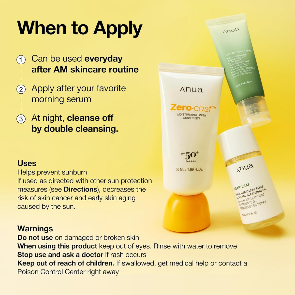 Anua Zero-Cast Moisturizing Sunscreen SPF 50 – Clean Beauty Staple for Uncluttered Vanity