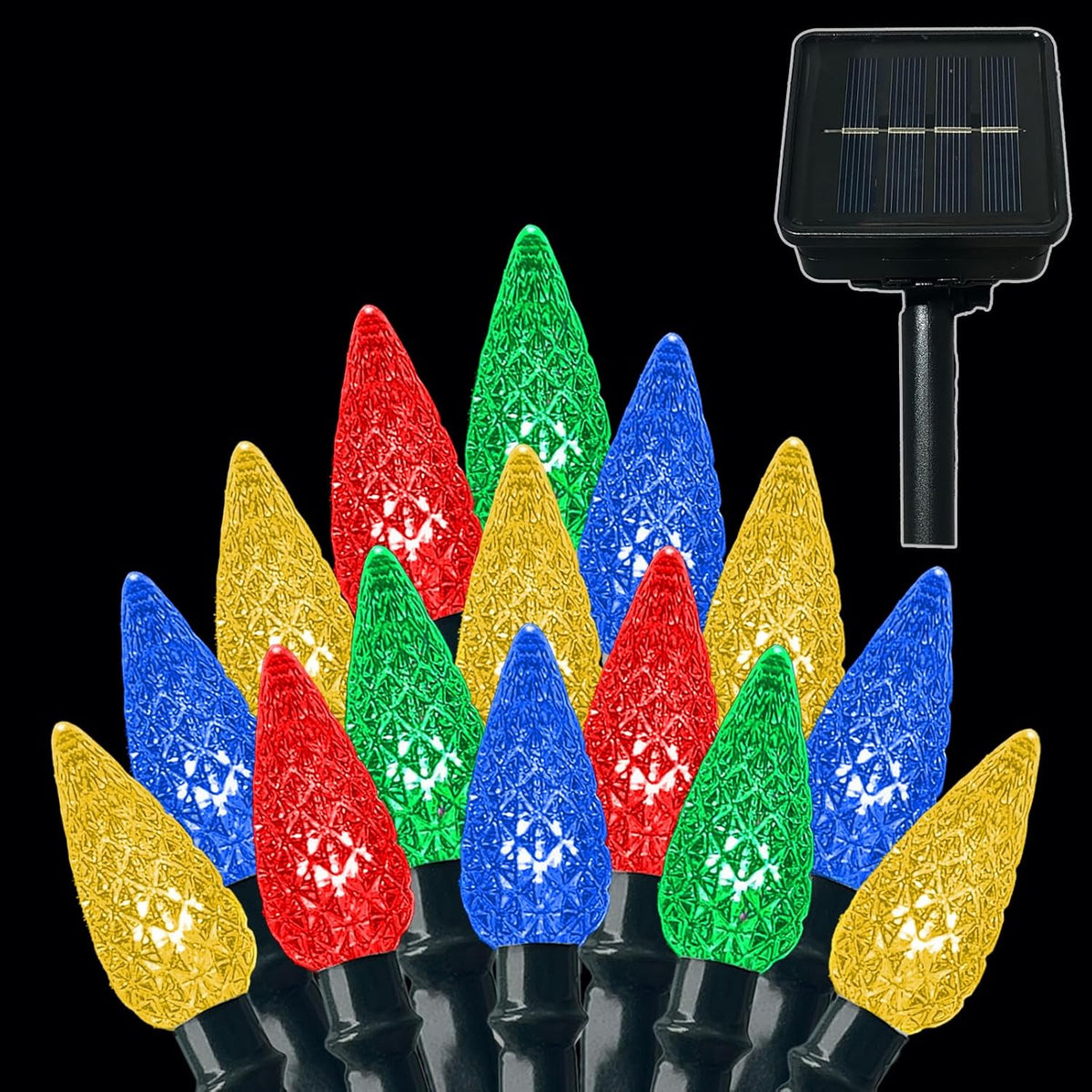 Anycosy C3 Solar Christmas Lights 100 LEDs – Flameless, Timer-Set String Lights Safe for Kids Bedrooms, Nurseries, and Pet Areas