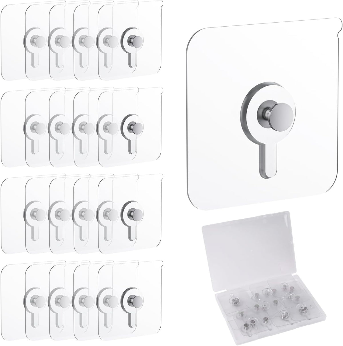 AOKWIT Adhesive Picture Hooks – No-Drill Safe Wall Hanging, Damage-Free Hooks for Family Homes