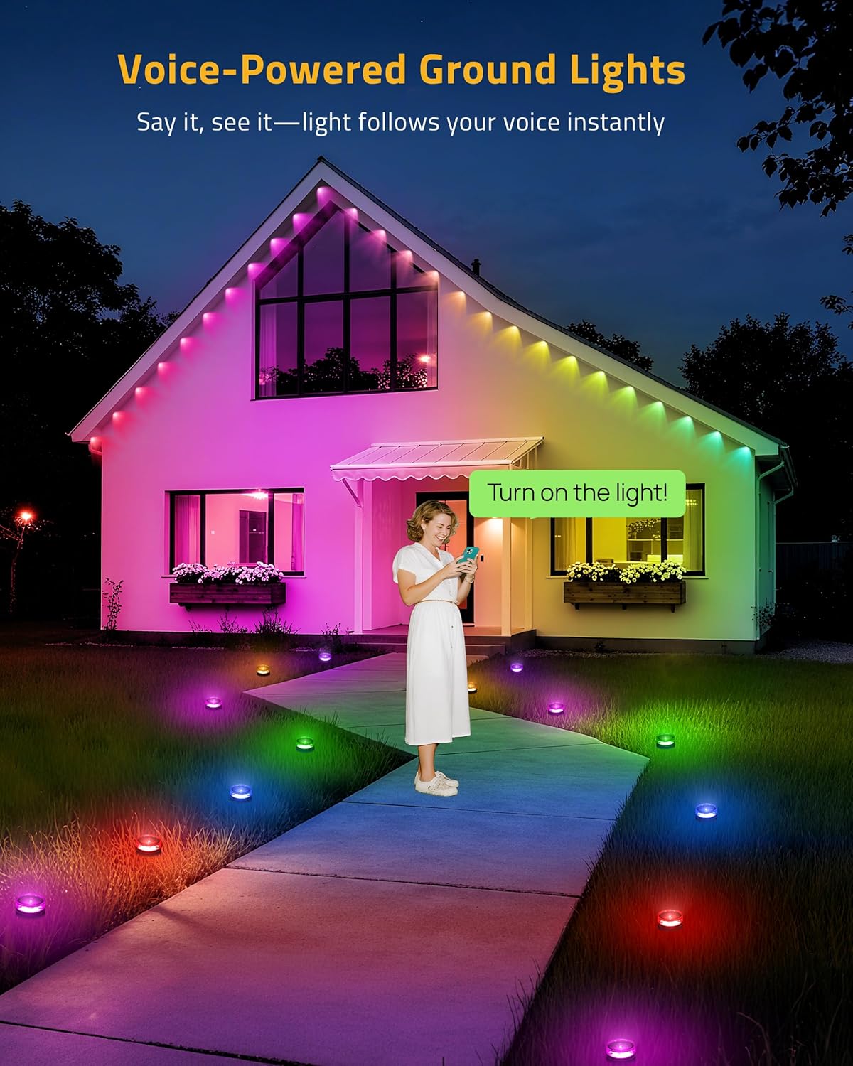 Aoycocr Christmas Pathway Lights – Clean 50FT Design with One App and Zero Visual Clutter