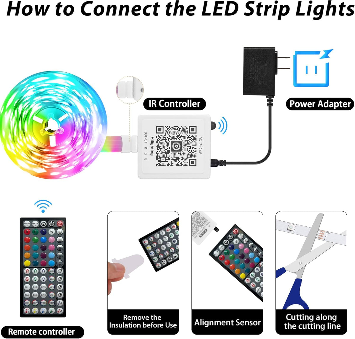 app and ir remote dual control with scheduling, timer, and dimming (1–100% via app, 20/40/60/80/100% via remote)
