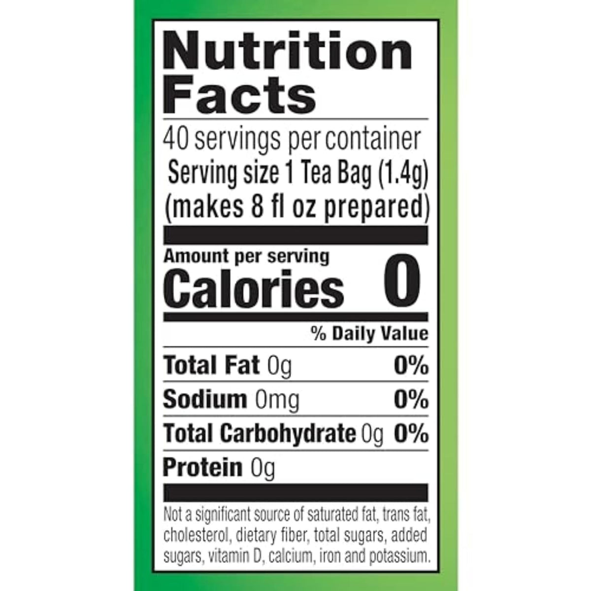 approximately 50mg of flavonoids per serving (100mg per two-cup serving recommendation)