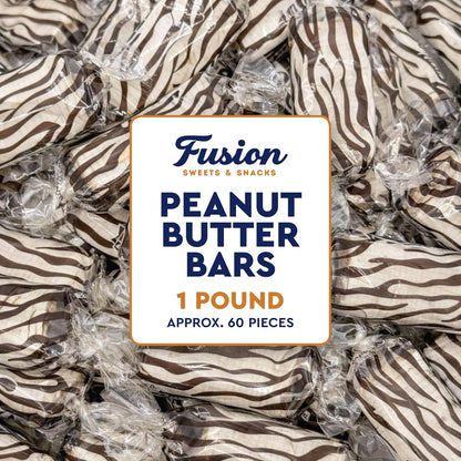approximately 60 individually wrapped peanut butter bar pieces per 1-pound bag