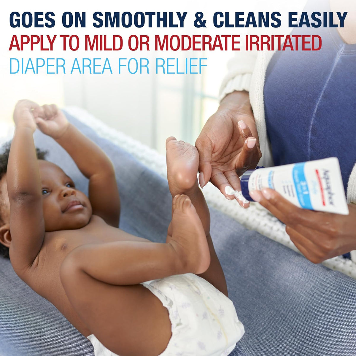Aquaphor Baby Diaper Rash Cream – Gentle 15% Zinc Oxide Barrier for Sensitive and Eczema-Prone Infants, Pack of 3