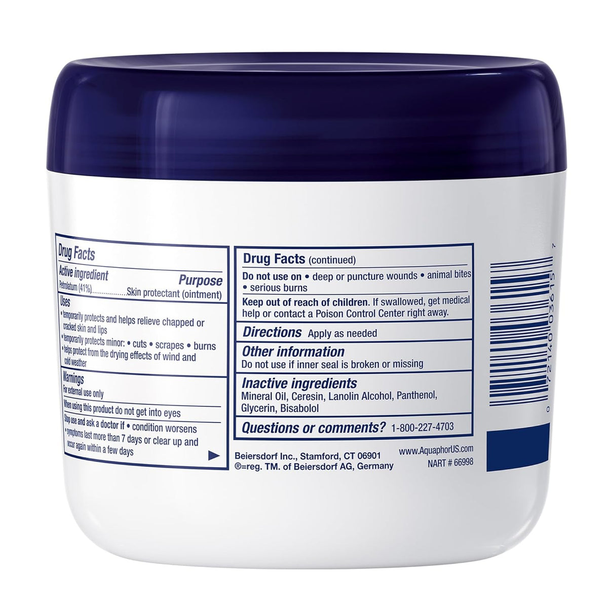 Aquaphor Children's Healing Ointment – Dye-Free, Preservative-Free Formula That Minimizes Reaction Risk on Delicate Skin, 14 Oz