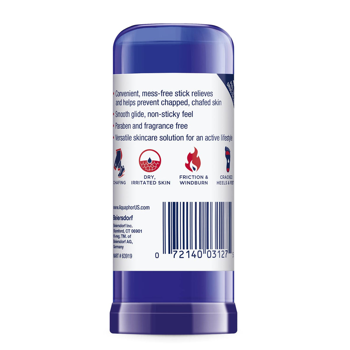 Aquaphor Healing Balm Stick for Sensitive Skin, Hypoallergenic Fragrance Free Protectant Safe for Kids