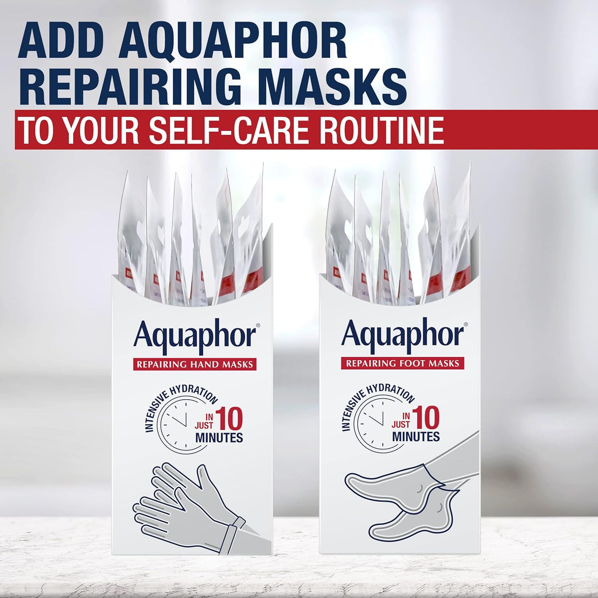 Aquaphor Repairing Foot Masks – Safe Foot Care Treatment for Kids and Sensitive Skin, Dermatologist-Tested Sock Masks with No Harsh Fragrance
