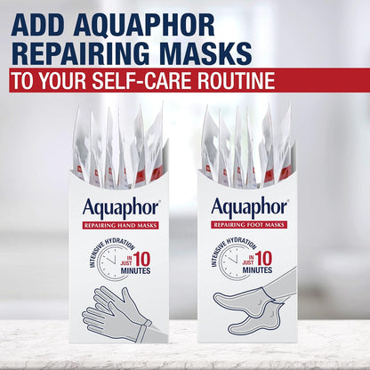 Aquaphor Repairing Foot Masks – Safe Foot Care Treatment for Kids and Sensitive Skin, Dermatologist-Tested Sock Masks with No Harsh Fragrance