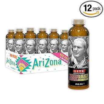 AriZona Arnold Palmer Half and Half - 16 Fl Oz (12 Pack) Commute Friendly Iced Tea Lemonade for Midday Office Refresh