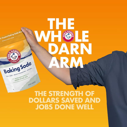 ARM & HAMMER Baking Soda, 7 Lb Resealable Bag — Parent-Approved Pantry Staple for Cooking and Kids' Crafts