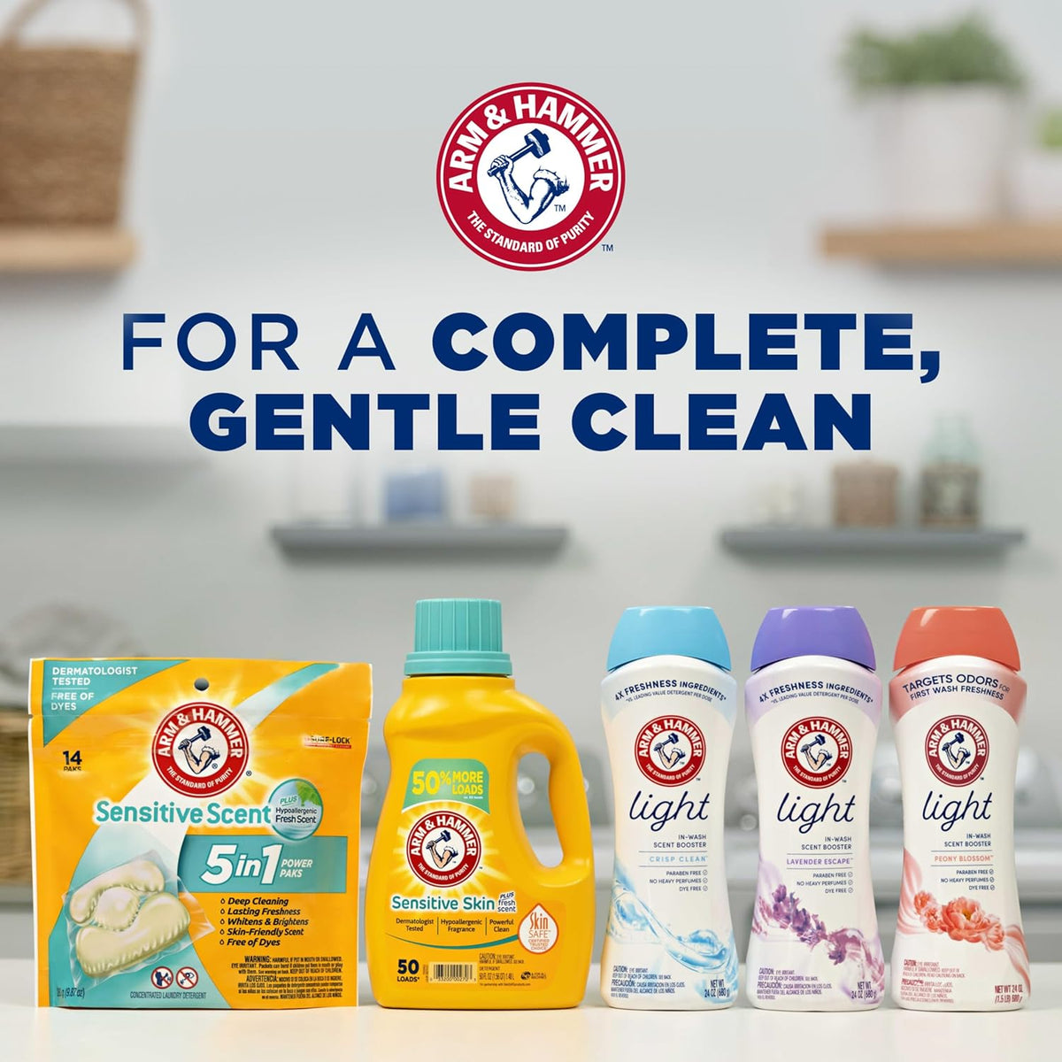 ARM & HAMMER Crisp Clean Booster – Mindful Home Laundry Refresh, Fragrance Without Harsh Additives
