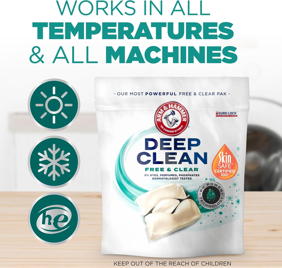 ARM & HAMMER Deep Clean Free & Clear Paks – Clutter-Free Laundry for Capsule Wardrobe Living