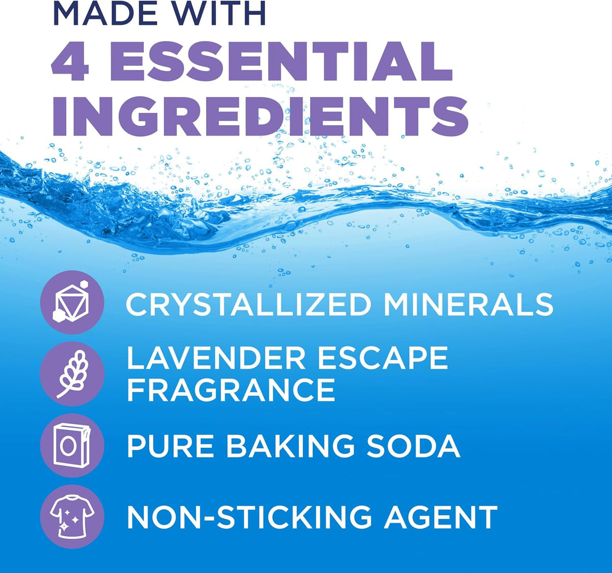 ARM & HAMMER Lavender Escape Crystal Scent Booster for Allergy-Prone Bedding and Kids Clothing, Gentle Non-Irritating