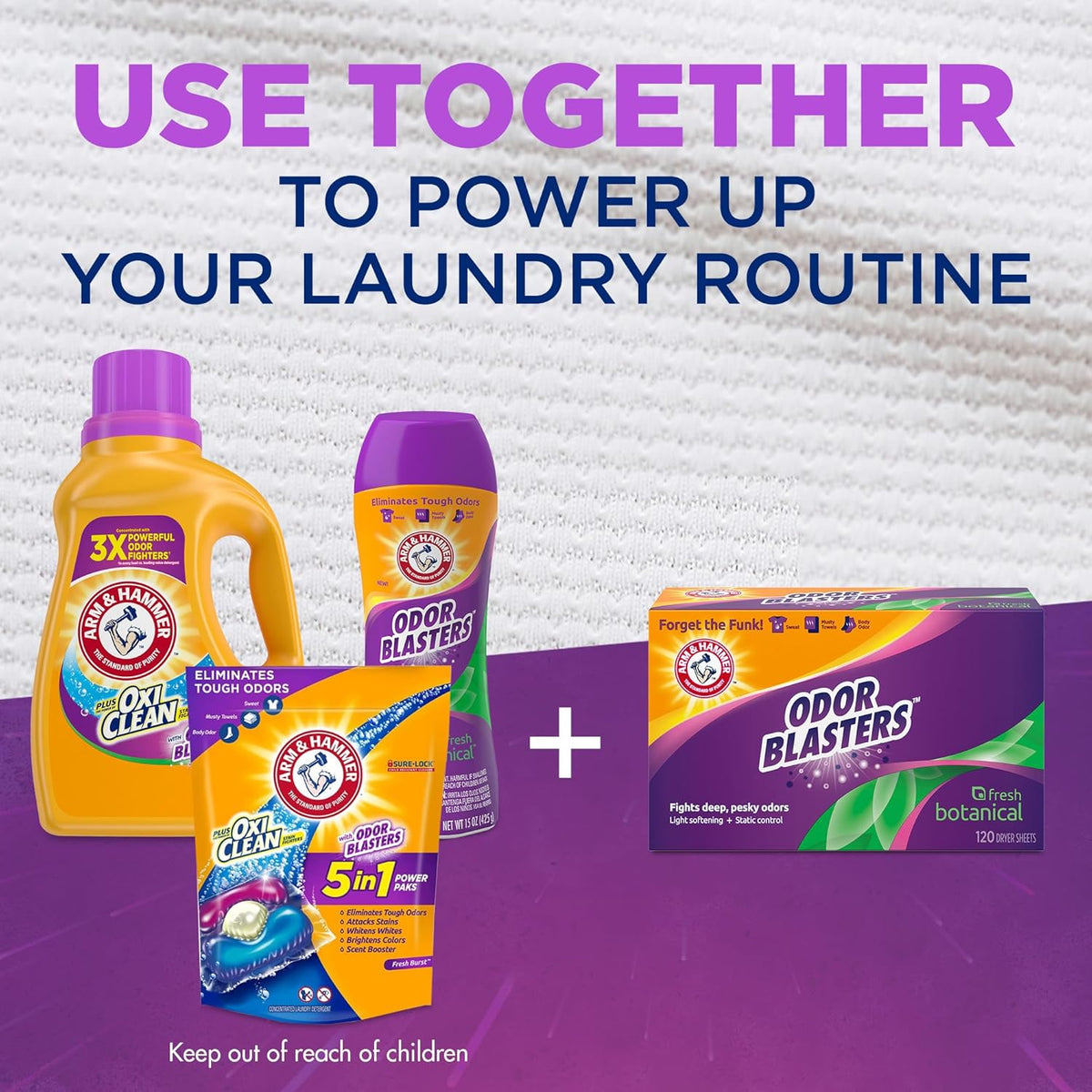Arm & Hammer Odor Blaster Dryer Sheets Fresh Burst 80ct – Aromatherapy-Inspired Freshness for Self-Care Routines