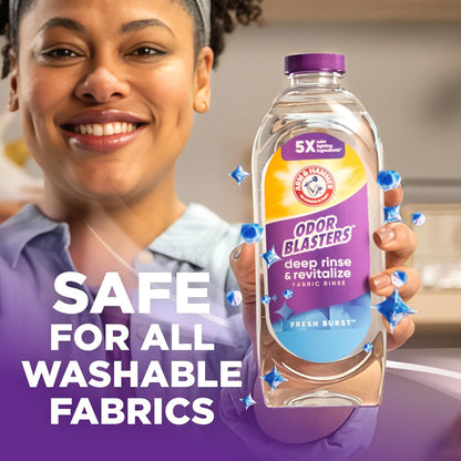 ARM & HAMMER Odor Blasters Fresh Burst Rinse – Residue-Free Laundry Rinse Safe for Nursery Bedding and Stuffed Animals