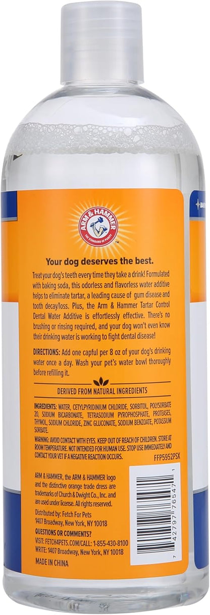 Arm & Hammer Odorless Dog Water Additive – Quick Add-and-Go Dental Care for Busy Owners